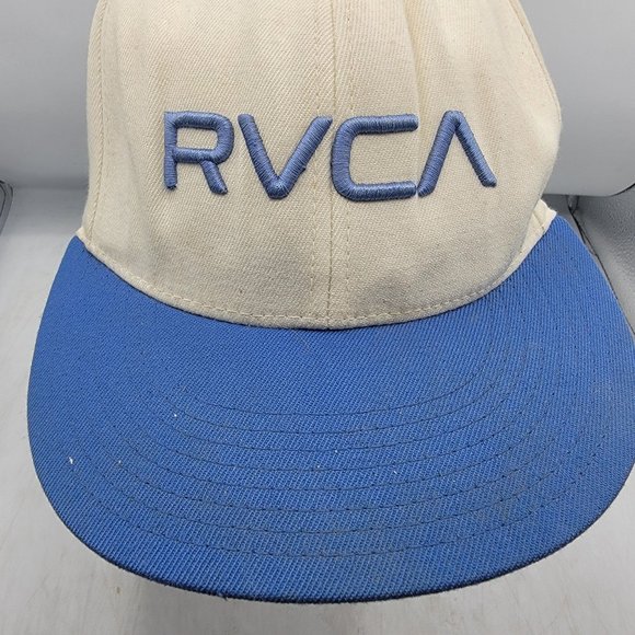 RVCA By PM Tenore L XL White Blue Hat Cap Casual Comfort Lightweight Outdoors - Picture 5 of 10